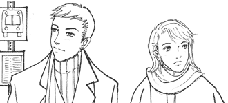Yanwen's cute drawing of the 'couple'